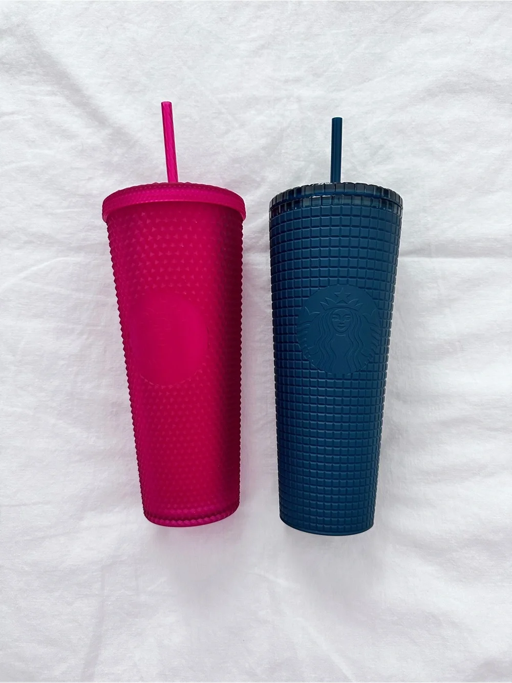 Starbucks 24oz Textured Tumblers Matte Pink & Matte Navy Set of 2